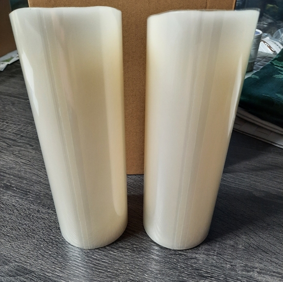 Homemory 9x3" Dancing Flame Flameless Candle Set of 2 - Picture 8 of 13